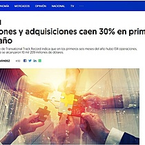 Fusiones y adquisiciones caen 30% en primer semestre del ao